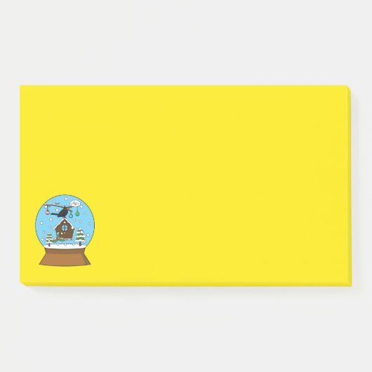 Post-it® Globe des neiges avec chant Blackbird (Devant)