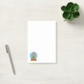 Post-it® Globe des neiges avec Chouette du Père Noël (Bureau)