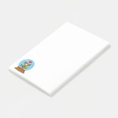 Post-it® Globe des neiges avec Chouette du Père Noël (Incliné)
