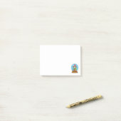 Post-it® Globe des neiges avec Chouette du Père Noël (Sur un bureau)