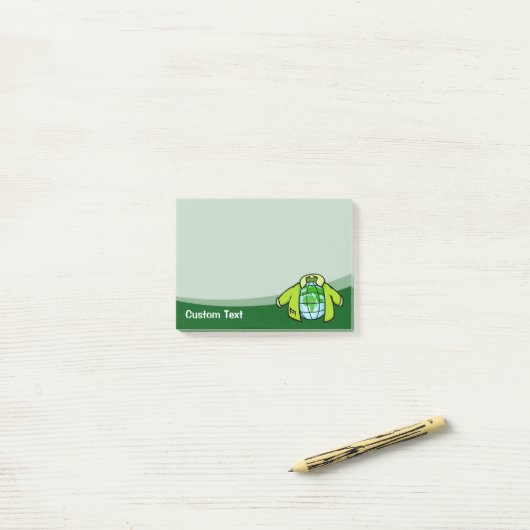 Post-it® Globe jacket (Sur un bureau)