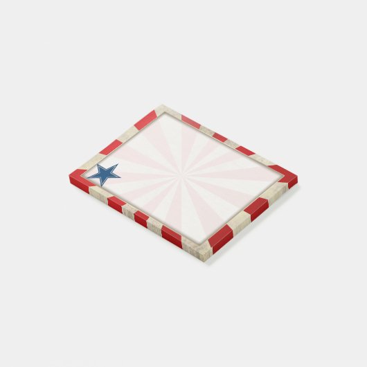 Post-it® Gloire âgée - rouge, blanc et bleu (Incliné)