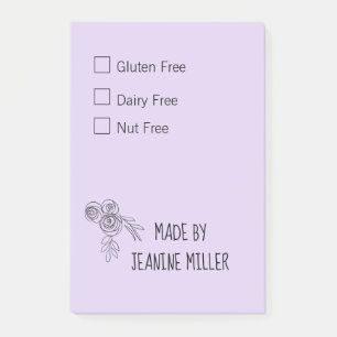 Post-it® Gluten Personnalisé Libre De Nourriture Laitière