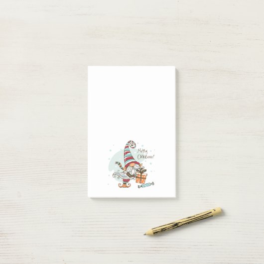 Post-it® Gnome de Noël (Sur un bureau)