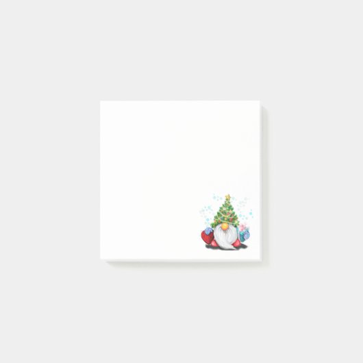 Post-it® Gnome de Noël avec billet cadeau (Devant)