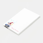 Post-it® Gnome de patinage de Noël avec cadeaux (Incliné)