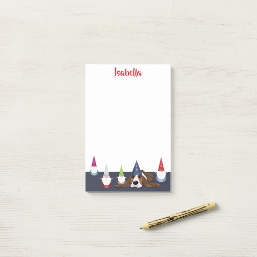 Post-it® Gnome pour les Holidays (Sur un bureau)