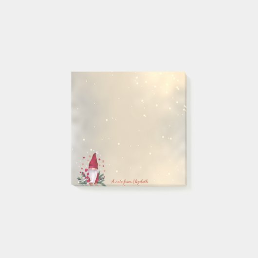 Post-it® Gnome Sapin Branches Étoiles Fêtes (Devant)