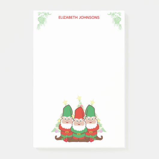 Post-it® Gnomes de Noël personnalisés (Devant)