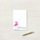 Post-it® Go aller flaminGO rose flamingo post il note (Sur un bureau)