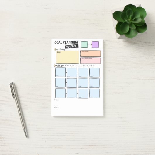 Post-it® Goal planning Post-It Notes (Bureau)