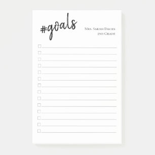 Post-it® #goals nom personnalisable et titre pour faire la