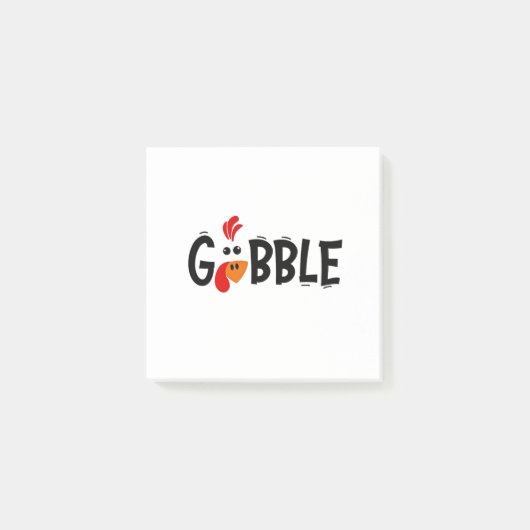 Post-it® Gobble Funny Thanksgiving Turquie fête (Devant)