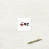 Post-it® Gobble Funny Thanksgiving Turquie fête (Sur un bureau)