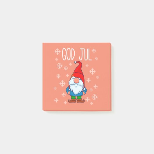 Post-it® God Jul, Swedish Tomte Gnome, Merry Scandinave (Devant)