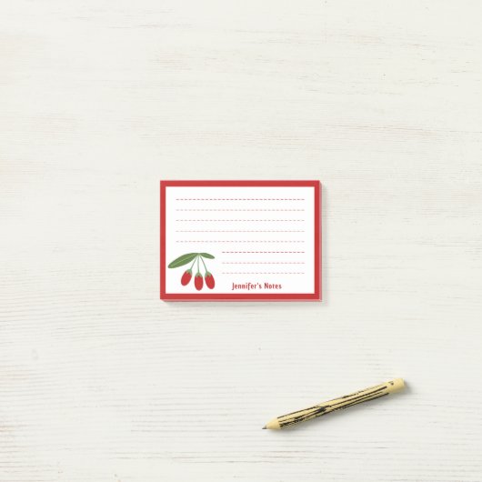 Post-it® Goji Berries (Sur un bureau)