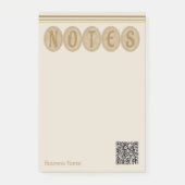 Post-it® Gold And Cream Fancy Business Circle Notepad (Devant)