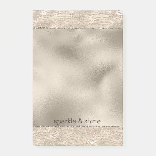 Post-it® Gold Champagne Zebra Print (Devant)