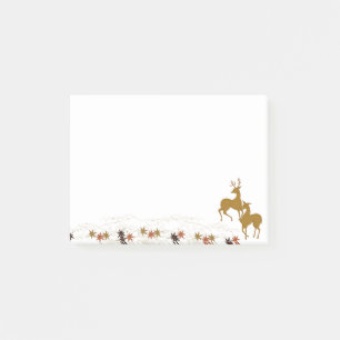 Post-it® Gold Fall Moon Russe Forêt Nature Cerf