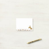 Post-it® Gold Fall Moon Russe Forêt Nature Cerf (Sur un bureau)