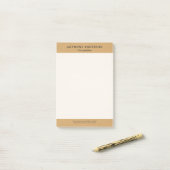 Post-it® Gold Faux Leather Texture Design (Sur un bureau)