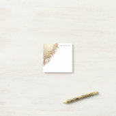 Post-it® Gold Floral Embellishments Post it Notes (Sur un bureau)