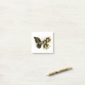 Post-it® Gold flower Butterfly with Black Orchid (Sur un bureau)
