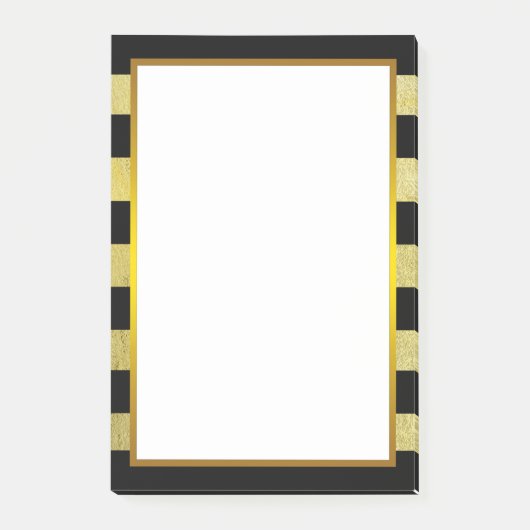 Post-it® Gold Foil Black Stripe propre (Devant)