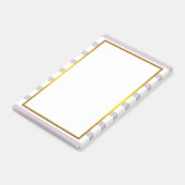 Post-it® Gold Foil rose Bleu blanc rayé (Incliné)