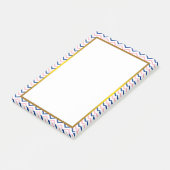 Post-it® Gold Foil rose Chevron Zigzag Motif (Incliné)