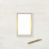 Post-it® Gold Foil Silver Grey Chevron Zigzag Motif (Sur un bureau)