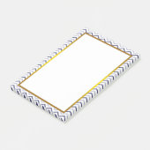 Post-it® Gold Foil Silver Grey Chevron Zigzag Motif (Incliné)
