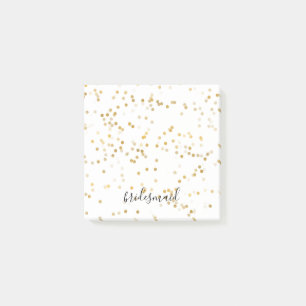Post-it® Gold Glam Confetti Bridesmaid