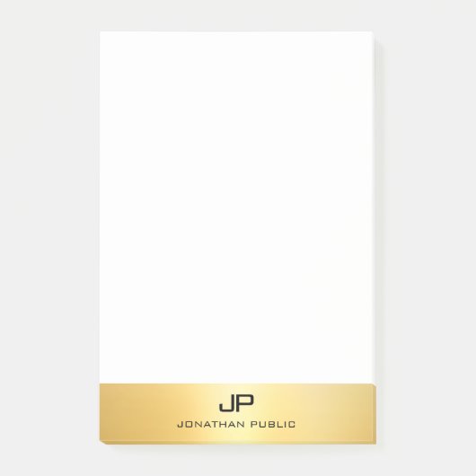 Post-it® Gold Look Elegant Modèle moderne Professionnel (Devant)