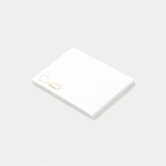 Post-it® Gold Love Infinity PostIt Notes (Incliné)