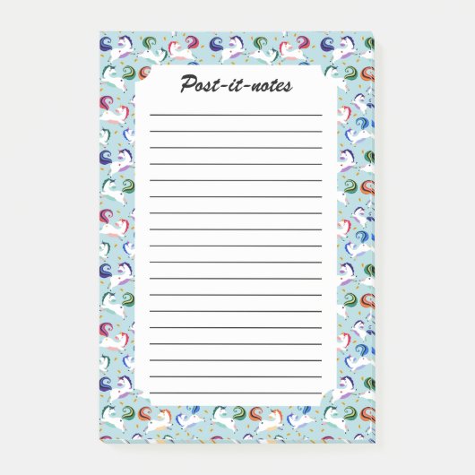 Post-it® Gold Magic Star Rainbow Unicorn (Devant)