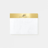 Post-it® Gold&Marble Moderne Simple Modèle monogramme (Devant)