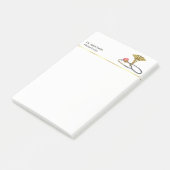 Post-it® Gold Medical Stethoscope & Caduceus with Heart (Incliné)