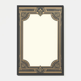 Post-it® Gold on Black Classic Art Deco