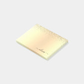Post-it® Gold Parties scintillant Girly Luxe Moderne Monogr (Incliné)