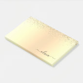 Post-it® Gold Parties scintillant Girly Luxe Moderne Monogr (Incliné)