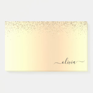 Post-it® Gold Parties scintillant Girly Luxe Moderne Monogr