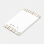 Post-it® Gold Silver Chic Glam Glitzy Stripes Sparkle (Incliné)
