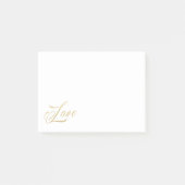 Post-it® Gold Sparkle Love Post-It Notes (Devant)