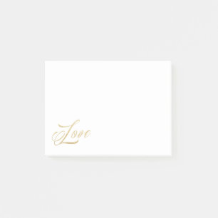 Post-it® Gold Sparkle Love Post-It Notes