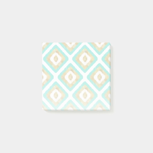 Post-it® Gold & Turquoise Chic Ikat Motif (Devant)