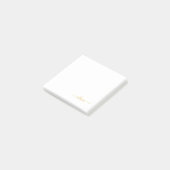 Post-it® Gold White Modern Script Girl Monogramme Nom (Incliné)