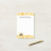 Post-it® Gold Yellow Honey Bee  (Sur un bureau)