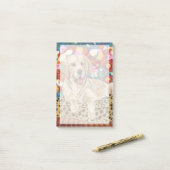 Post-it® Golden Boy Retriever (Sur un bureau)