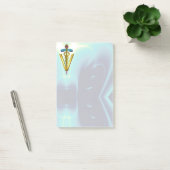 Post-it® GOLDEN CADUCEUS VETERINARY SYMBOLE / Teal Blue (Bureau)